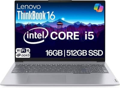 LAPTOP LENOVO THINBOOK 16 G6 INTEL CORE I5-13420H / DDR5 16GB SSD 512GB PORT RJ45 ECRAN FHD 16" NEUF SOUS EMBALLAGE