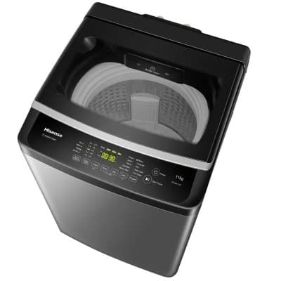 Machine à Laver HISENSE Automatique Top Loading-11 Kg Lavage Gris titanium WTJA1112T
