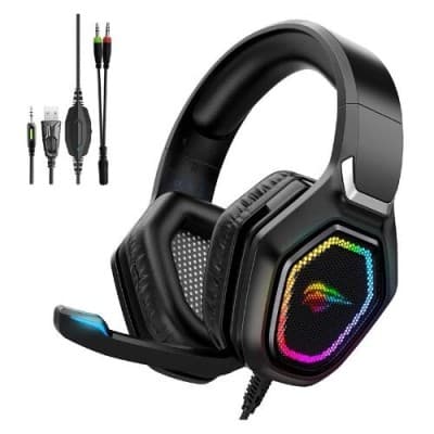 CASQUE GAMING HAVIT H659d - RGB, HAUT-PARLEUR DE 50 MM, COMPATIBLE AVEC PC/PS5/PS4/XBOX