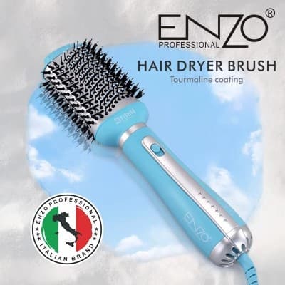 ENZO EN-6221 Brosse sèche-cheveux Brosse à air chaud en une étape 3 en 1