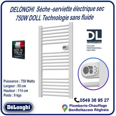 Sèche-serviette électrique DL Delonghi blanc 750w