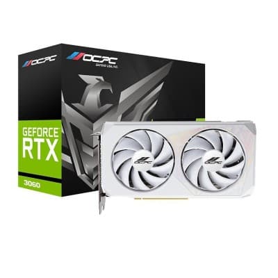 CARTE GRAPHIQUE OCPC NVIDIA GEFORCE RTX 3060 12GB GDDR6 ZT WHITE